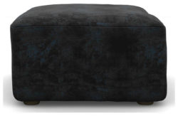 Heart of House Chloe Shimmer Fabric Footstool - Black